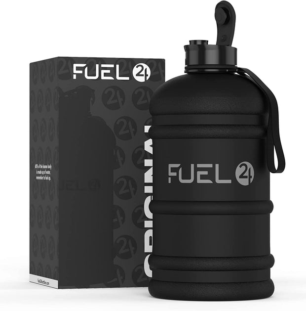 Jug - 2.2 Litre Water Bottle - Extra Strong Flex Material - Drop Proof, Pop or Straw Cap Options - 2.2L Large Gym Sports Bottle, BPA FREE