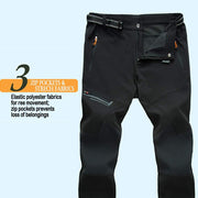 Men'S Trousers Lightweight Outdoor Hiking Work Trousers with Zip Pockets (No Belt)