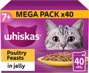 7+ Senior Cat Food Poultry Selection in Jelly, 85 G (Pack of 40)
