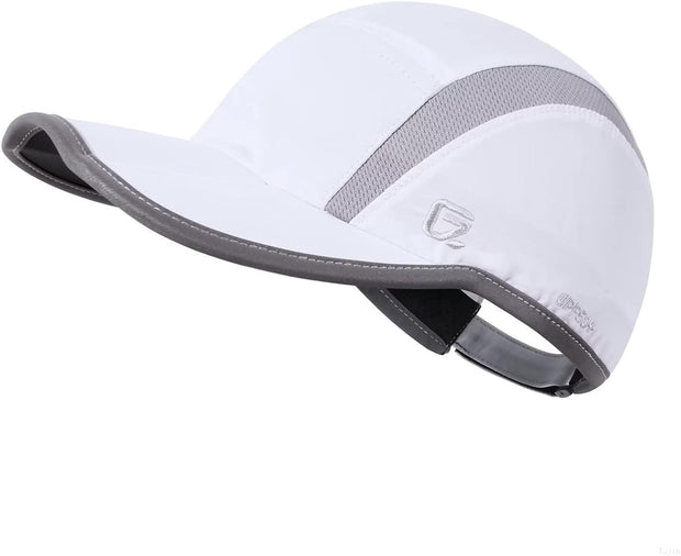 UPF50+ Folding Outdoor Hat Unstructured Reflective Design Breathable Soft Sport Cap for Outdoor Sport