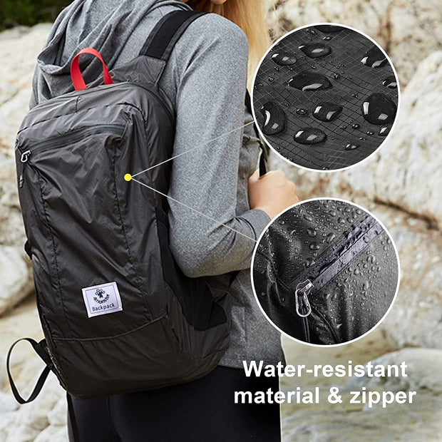 Packable Backpack Ultra Lightweight, Foldable Backpack Water Resistant, Hiking Daypack for Travel Camping Outdoor, Daily Walk-Around, Cycling, Sports, Excursions(Grey, 32L)