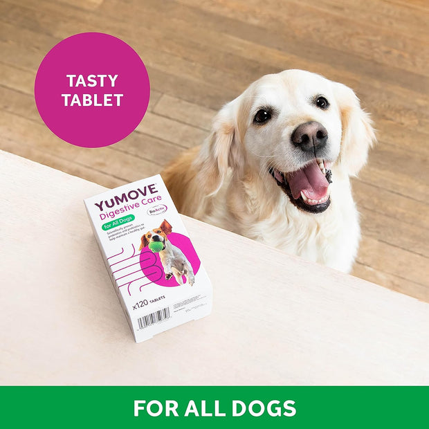 Digestive Care for All Dogs | Previously Yudigest | Probiotics for Dogs with Sensitive Digestion, All Ages and Breeds | 120 Tablets