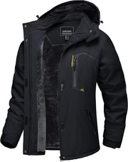 Women'S Waterproof Jacket Winter Skiing Outdoor Walking Fleece Coat with Detachable Hood