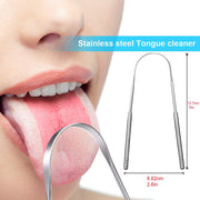 Tongue Scraper Stainless Steel,Tongue Cleaners Fresh Breath Restored Taste U Shape