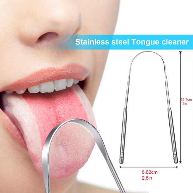 Tongue Scraper Stainless Steel,Tongue Cleaners Fresh Breath Restored Taste U Shape