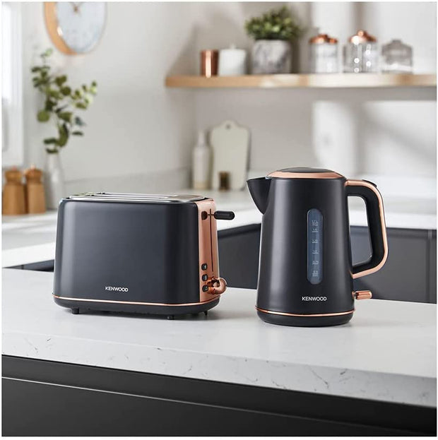Abbey Lux Water Kettle, 360° Swivel Base, Fast Boiling, Removable Filter, Water Capacity 1.7L, ZJP05.C0DG, 3000W, Dark Grey with Rose Gold