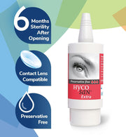 Hycosan Extra - Preservative Free Eye Drops - Sodium Hyaluronate 0.2% - for Treatment of Dry Eyes -7.5Ml