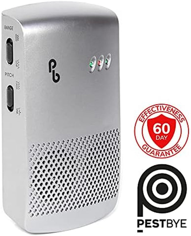 ® High Powered Professional Rat and Mouse Repellent Pest Device for Large Rooms & Commercial Use Ultrasonic Electromagnetic Rodent Repeller, Silver