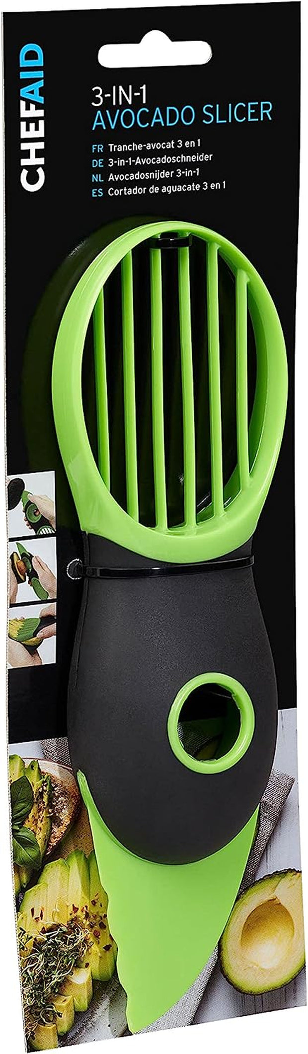 3 in 1 Avocado Tool, Essential Gadget for Cutting, De-Stoning and Slicing, Perfect for Everday Use and Can Prepare Avocados into Many Styles, Can Be Used on Other Soft Fruit and Veg