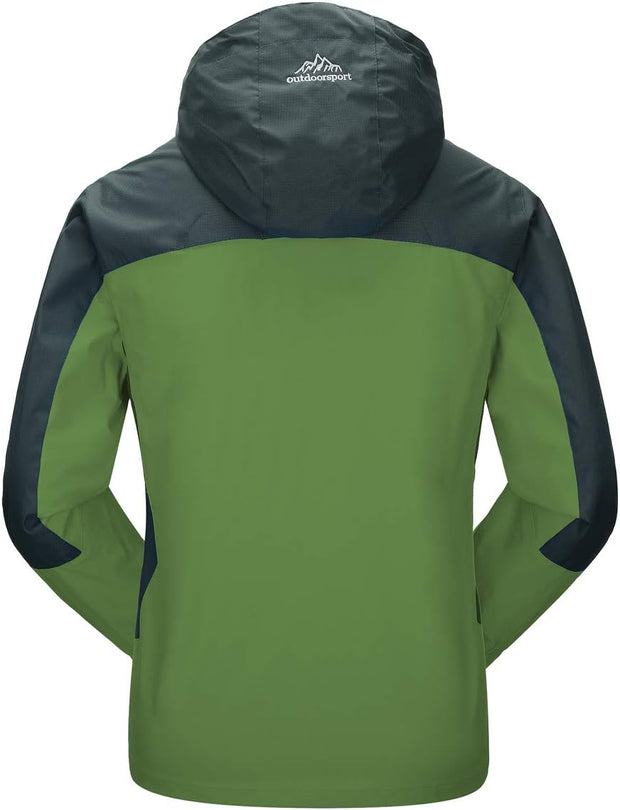 Mens Lightweight Waterproof Jacket Windproof Outdoor Camping Hiking Mountain Jacket Coat with Hood