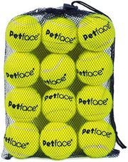 Super Tennis Balls for Dogs, Throw and Fetch, Outdoor Exercise, 12 Pack