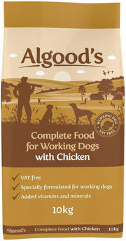 Algoods Working Dog Food Complete Dry Dog Food Chicken Flavour, 10 Kg