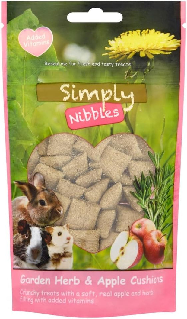 Simply Nibbles Garden Herbs and Apple Cushions, 50G