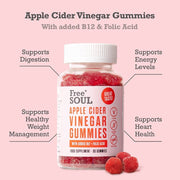 Apple Cider Vinegar Gummies with the Mother 1000Mg Enhanced with Vitamin B12 & Folic Acid | 60 High Strength ACV Vegan Capsules with Pomegranate & Beetroot Powder | Natural Ingredients |