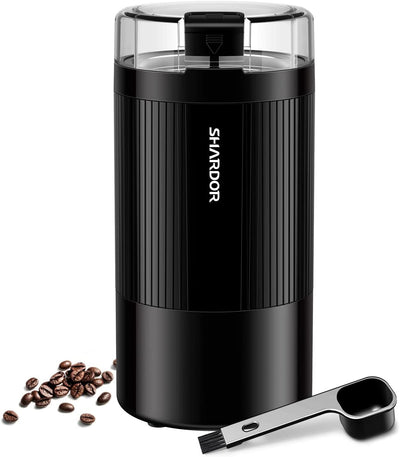 Electric Coffee Grinder with Safe and Durable 304 Stainless Steel Blades,Fast Grinding for Coffee Beans, Dried Spice, Nuts, Herbs with Cleaning Brush