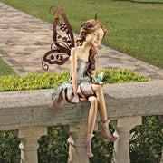 HF326063 Fannie the Garden Fairy Sitting Statue, 30.5 Cm, Polyresin, Full Color
