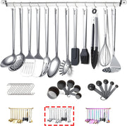 Stainless Steel Cooking Utensils Set, 37 Pieces Kitchen Utensils Set,Kitchen Gadgets Cookware Set,Kitchen Tool Set with Utensil Holder Non-Stick and Heat Resistant.Dishwasher Safe