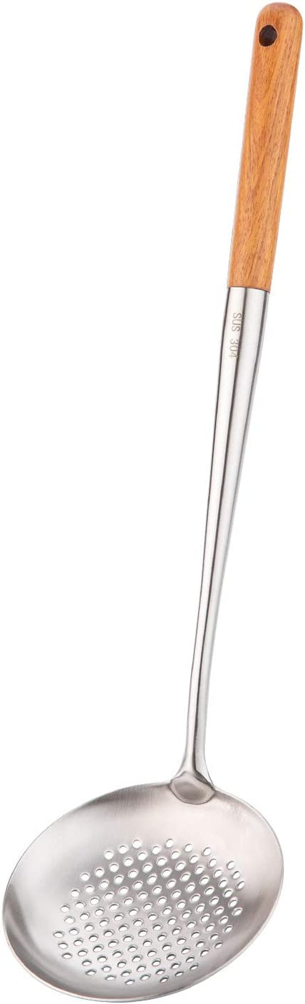 Wok Spatula and Ladle,Skimmer Ladle Tool Set, 17Inches Spatula for Wok, 304 Stainless Steel Wok Spatula.