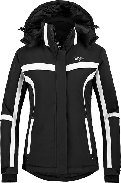 Women'S Waterproof Ski Jacket Hooded Warm Winter Coat Mountain Snowboarding Jackets Outdoor Windproof Sports Coats