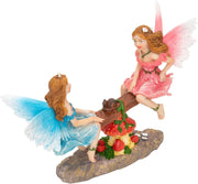 Pelle & Sol Fairies on Seesaw Ornament - Outdoor Garden Fairy Decoration Home Gift Accesories