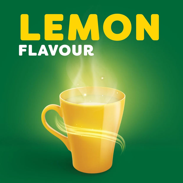 Max Cold & Flu Lemon Hot Drink, 10 Sachets, Contains Paracetamol, for Fever, Headaches, Body Aches, Blocked Nose, Sore Throat Relief