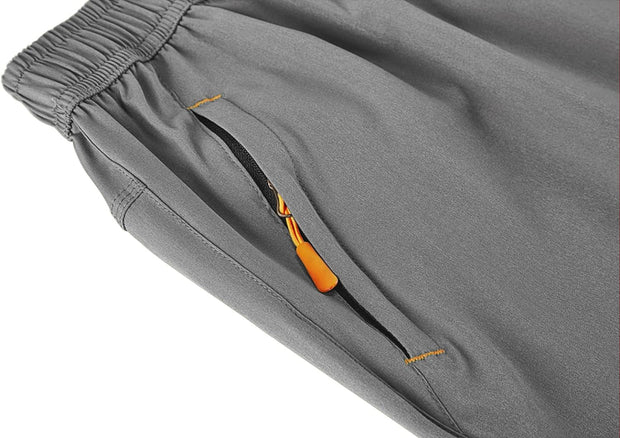 Men'S Outdoor Breather Quick Dry Lightweight Sports Shorts Zipper Pockets