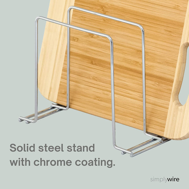 – Baking Tray and Chopping Board Rack - Pan Storage - Kitchen Cupboard Organiser – Chrome