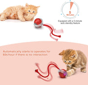 Interactive Cat Toy Electric Automatic Cat Toys for Indoor Cats,Rechargeable Irregular Moving Cat Toys,Stimulate Cats' Hunting Instincts, for Indoor Cats Adult,All Floors & Carpet Available