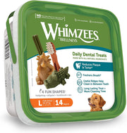 by Wellness Variety Box, Mixed Shapes, Natural and Grain-Free Dog Chews, Dog Dental Sticks for Large Breeds, 14 Pieces, Size L