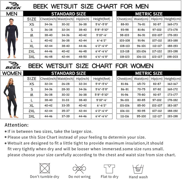 Women Wetsuit Men Neoprene Wet Suit 3Mm Thermal UV Protection Scuba Gear Back Zip Ultra Stretch Black Swimsuit Long Sleeve Full Body Diving Suits for Snorkeling Swimming Outdoor Water Sports