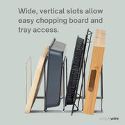 – Baking Tray and Chopping Board Rack - Pan Storage - Kitchen Cupboard Organiser – Chrome