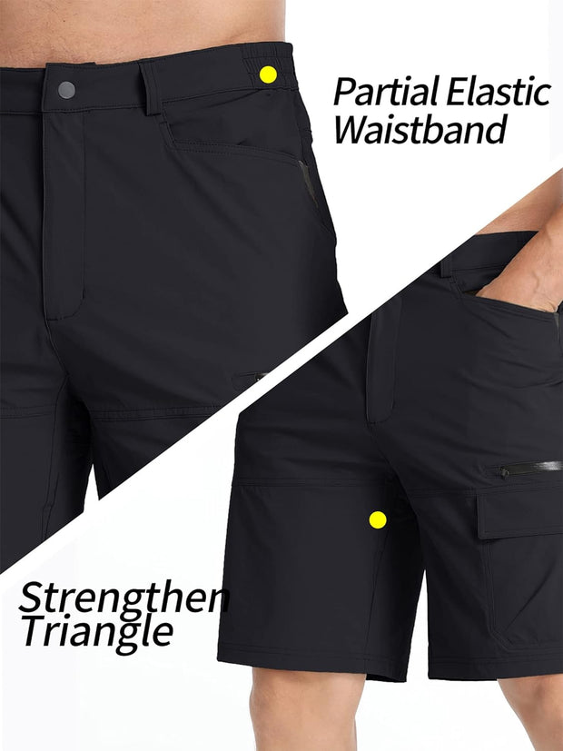 Men'S Quick Dry Shorts Comfortable Cargo Shorts Outdoor Climbing Shorts Multi-Pockets