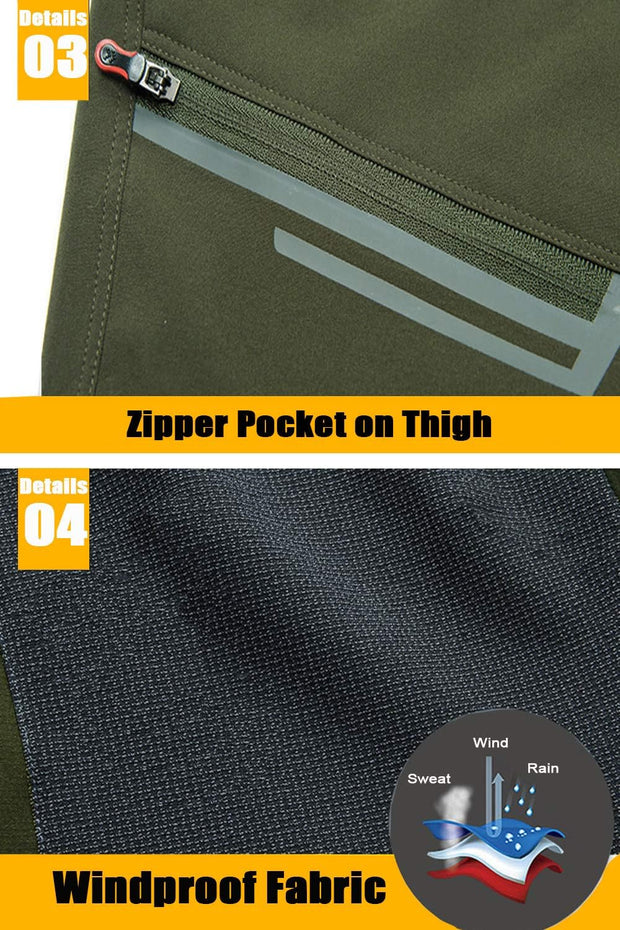 Men'S Trousers Lightweight Outdoor Hiking Work Trousers with Zip Pockets (No Belt)