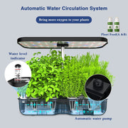 12 Hydroponics Growing System, 19.4'' Height Adjustable Herb Garden with Led, Indoor Gardening System, Gardening Gifts for Women Mom (Black)