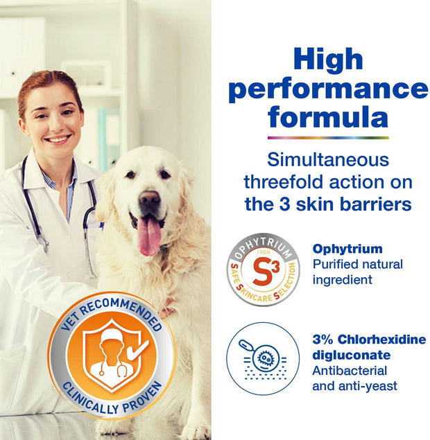 S3 PYO - Shampoo - Dog & Cat Hygiene - Antibacterial and Antiyeast - Purifying and Hydrating - Hypoallergenic Fragrance - Veterinary Recommended - 200Ml