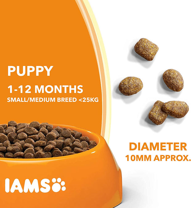 Complete Dry Dog Food for Puppy Small and Medium Breeds with Chicken 3 Kg